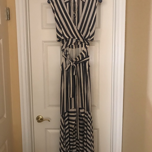 NEW!! FREE PEOPLE LA Babe Stripe Midi Dress -NWOT - Picture 5 of 9